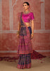 Patrician Purple Embroidered Designer Saree