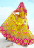 Lime Yellow And Pink Heavy Embroidered Designer Lehenga Set