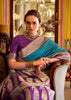 Vivid Blue Banarasi Soft Silk Saree