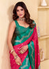 Paradise Pink Woven Satin Silk Saree