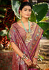 Wine Purple Dual Tone Woven Banarasi Silk Saree