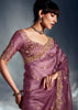 Spring Purple Designer Silk Saree
