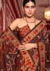 Coffee Brown Floral Printed Soft Silk Saree