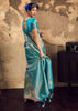 Firozi Blue Woven Kanjivaram Silk Saree