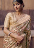 Sand Beige Digital Printed Silk Saree