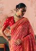 Gajari Pink Woven Georgette Bandhej Saree