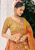 Orange Heavy Embroidered Designer Lehenga
