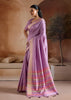 Tulip Purple Woven Banarasi Silk Saree