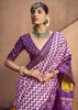 Royal Purple Printed Patola Silk Saree