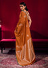 Burnt Orange Woven Banarasi Satin Linen Silk Saree