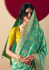 Jade Green Woven Banarasi Silk Saree