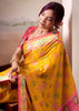Marigold Yellow Woven Patola Silk Saree