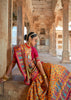Dusky Yellow Printed Kashmiri Jamewar Saree