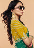 Cadmium Green Embroidered Designer Tissue Saree