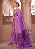 Radiant Purple Woven Banarasi Silk Saree