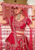 Royal Red Embroidered Silk Bridal Lehenga With Double Dupatta