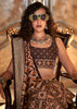 Coffee Brown Printed Patola Silk Saree