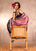 Mauve Pink Woven Banarasi Silk Saree With Contrast Border