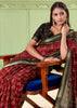 Earth Red Patola Printed Cotton Silk Saree