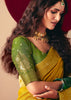 Spectra Yellow Woven Banarasi Silk Saree