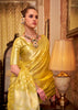 Blazing Yellow Woven Banarasi Tissue Silk Saree