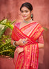Flamingo Pink Woven Kanjivaram Silk Saree