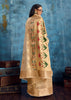 Golden Beige Woven Paithani Tissue Silk Saree