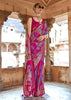 Persian Pink Printed Soft Silk Saree