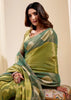 Pista Green Woven Tissue Silk Saree