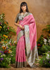 Candy Pink Woven Cotton Silk Saree