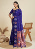 Royal Violet Woven Bronze Zari Paithani Silk Saree