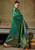 Peacock Green Woven Banarasi Silk Saree