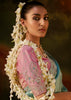 Powder Blue Embroidered Tissue Saree