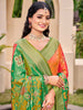 Russet Orange Woven Patola Silk Saree