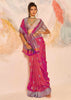 Flamingo Pink Woven Kanjivaram Silk Saree