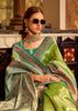 Lime Green Woven Tissue Silk Saree