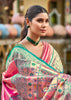 Salmon Pink Woven Kanjivaram Silk Saree
