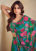 Garden Green Flowing Indo-Western Set