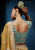 Misted Yellow Embroidered Designer Tissue Saree