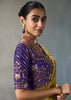Olive Green Embroidered Silk Saree With Heavy Blouese