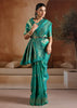 Marine Green Woven Banarasi Silk Saree