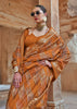 Burnt Orange Printed Soft Silk Saree