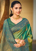 Glow Green Dual Tone Woven Banarasi Silk Saree