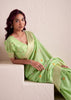 Pista Green Woven Linen Silk Saree