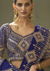 “Exclusive Offer” : Royal Blue Woven Embroidered Silk Saree