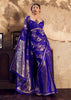 Navy Blue Rangkat Satin Silk Saree