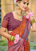 Sunshine Orange Woven Banarasi Silk Saree