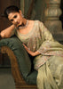 Pista Green Designer Embroidered Silk Saree