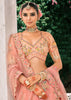 Coral Peach Heavy Embroidered Designer Lehenga