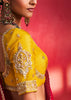 Fuchsia Pink Embroidered Soft Silk Saree With Contrast Blouse